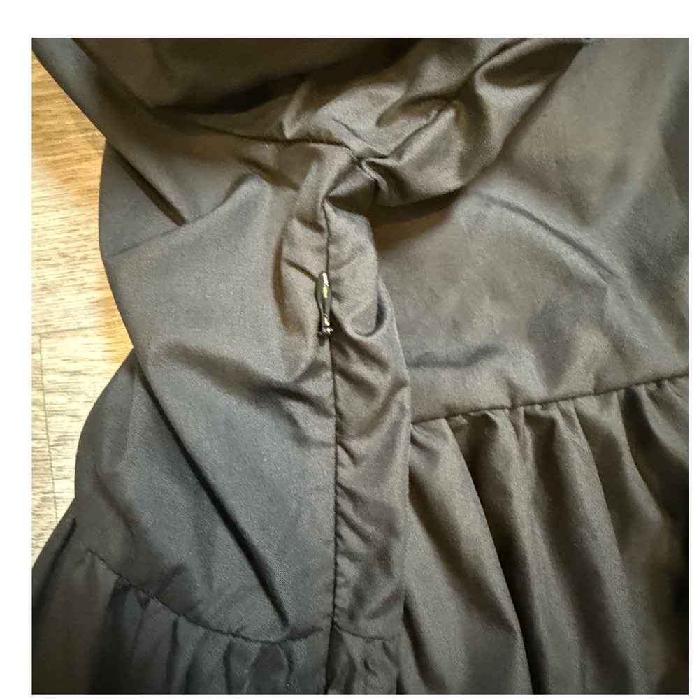 So Me Black Puff Sleeve Tiered Babydoll Mini Dress NWT Size Medium - Picture 6 of 7